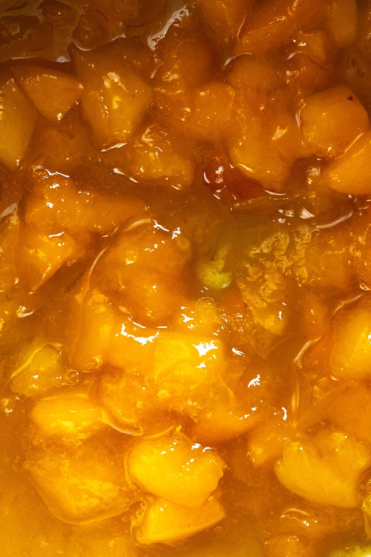 cooking down apricots