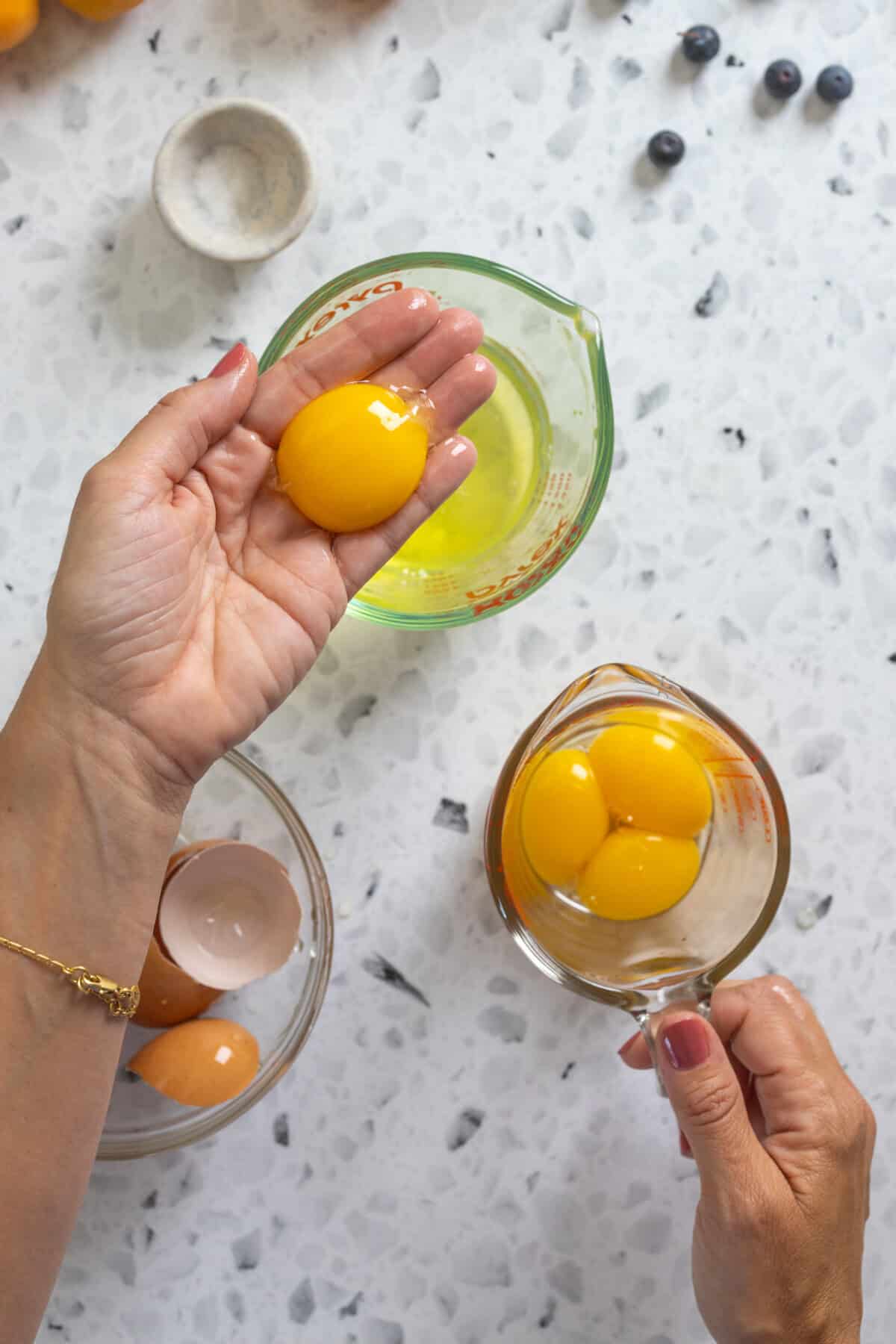 separating egg yolks