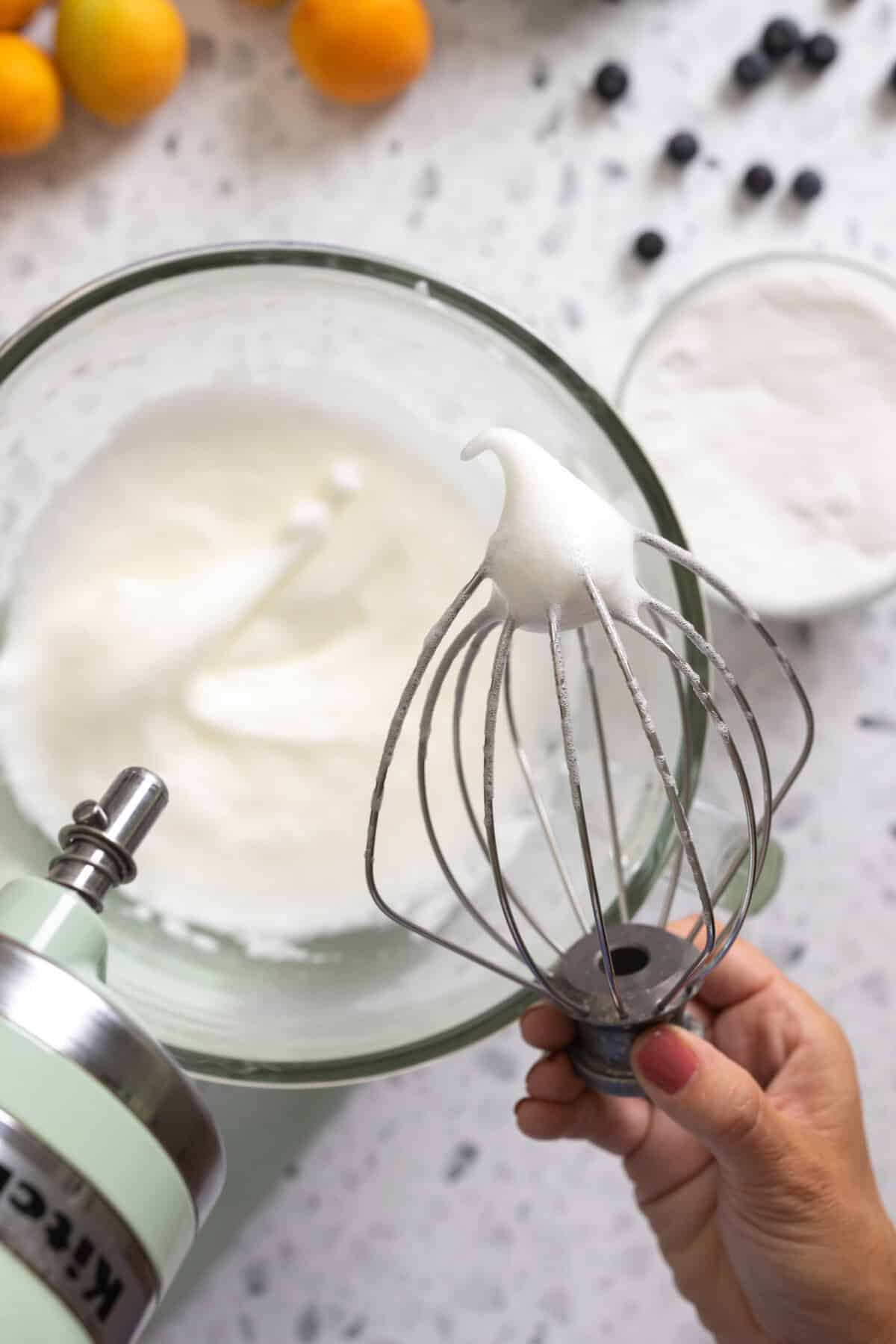 whipping eggs whites