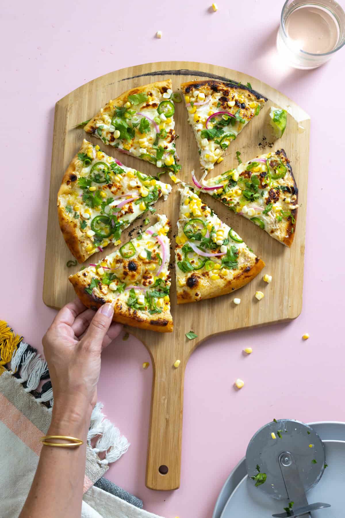 Elote inspired Pizza