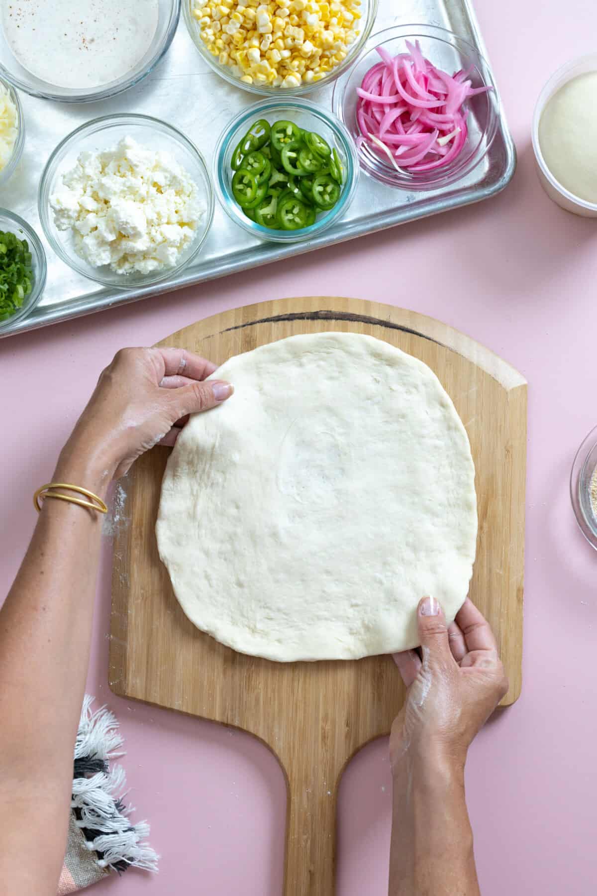 stretching quick and easy pizza dough