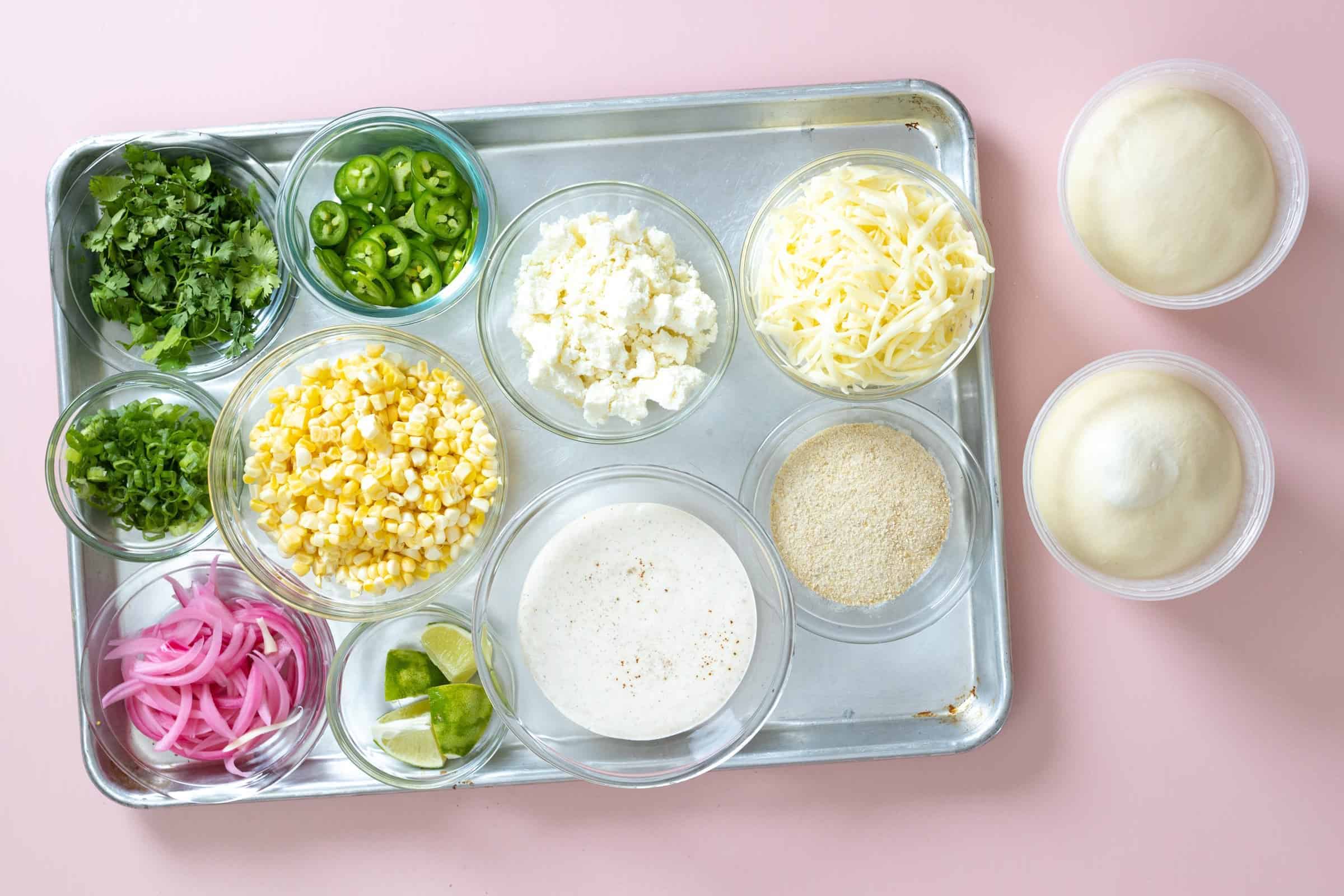 Elote Pizza ingredients