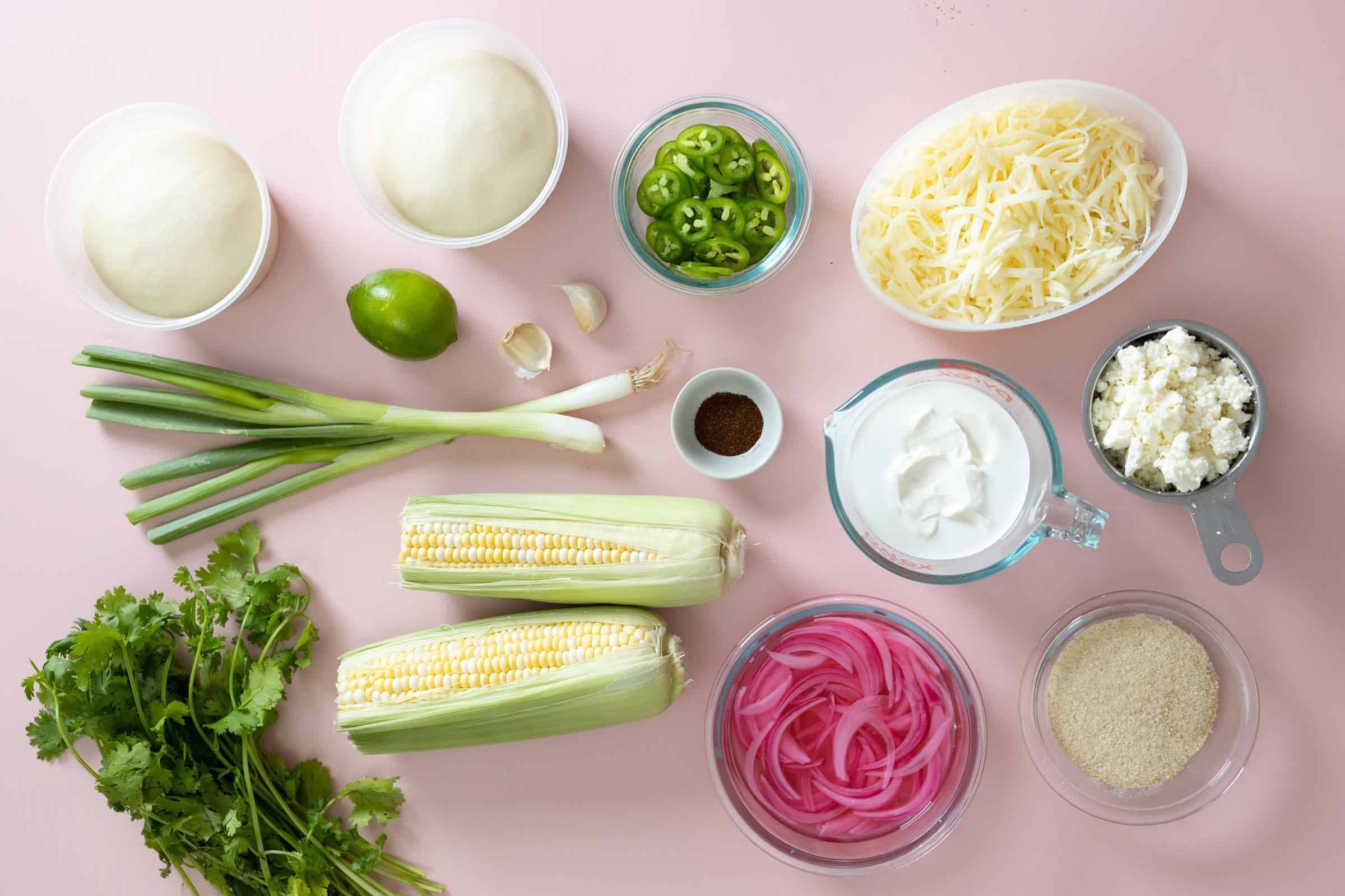 Elote Pizza ingredients