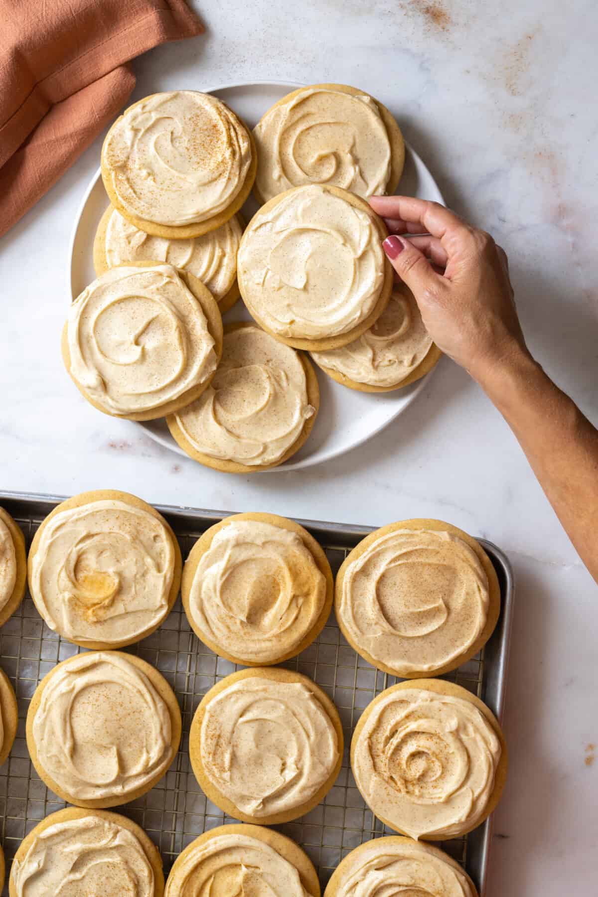 Big Maple Cream Cheese Frosted Cookies to share