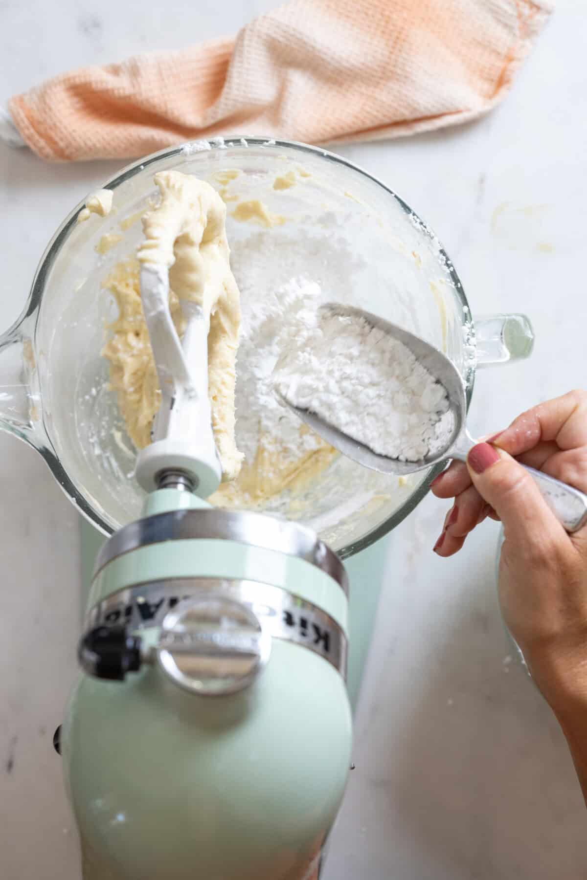 Mixing Maple Cream Cheese Frosting