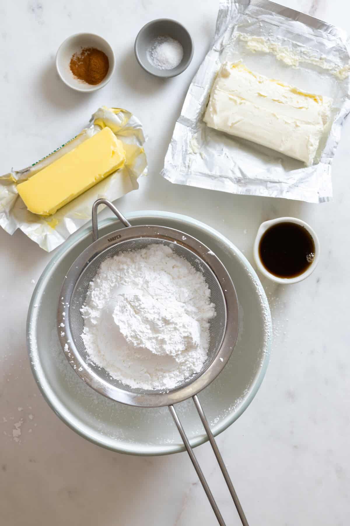 Maple Cinnamon Cream Cheese Frosting ingredients