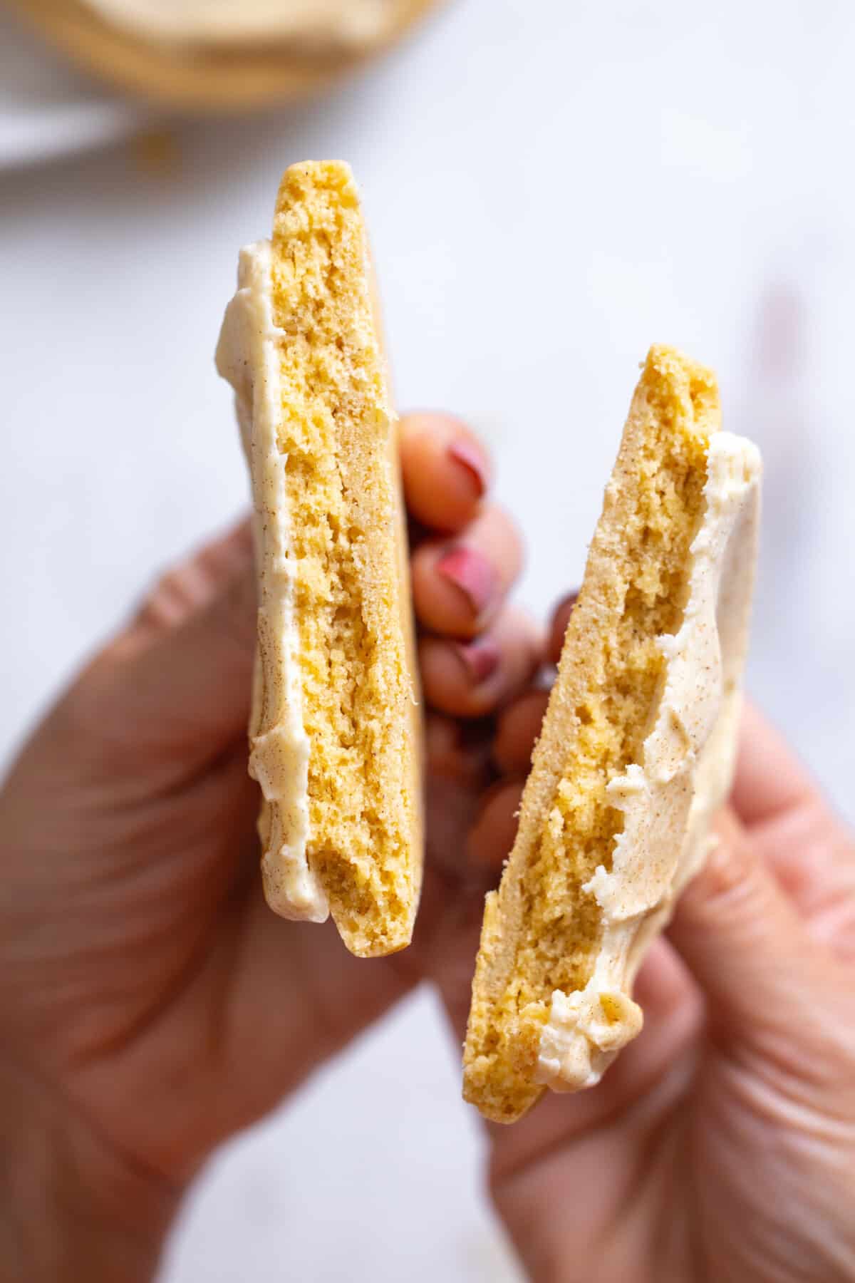 Texture of Big Maple Cream Cheese Frosted Cookie