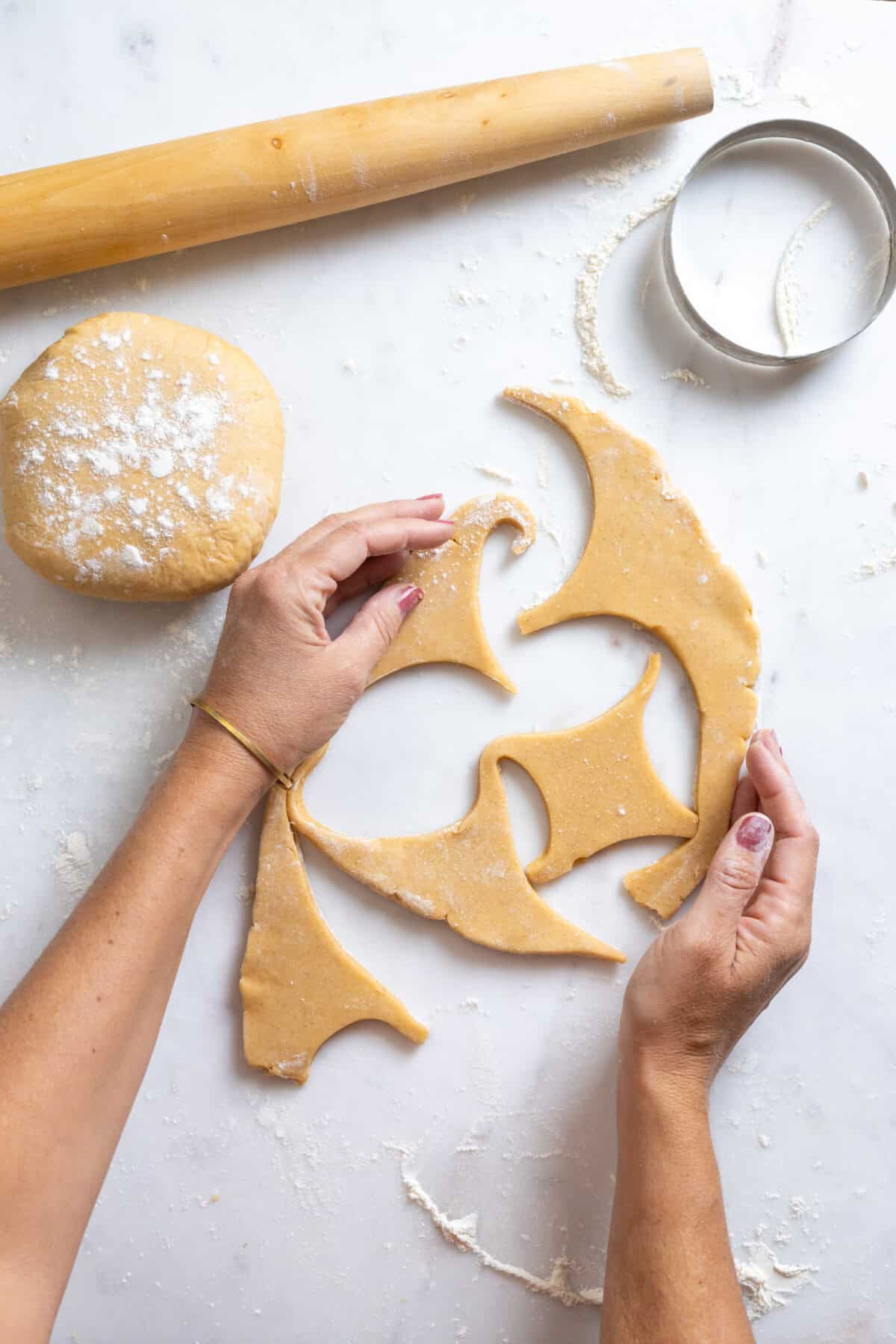 gather the cookie dough scraps