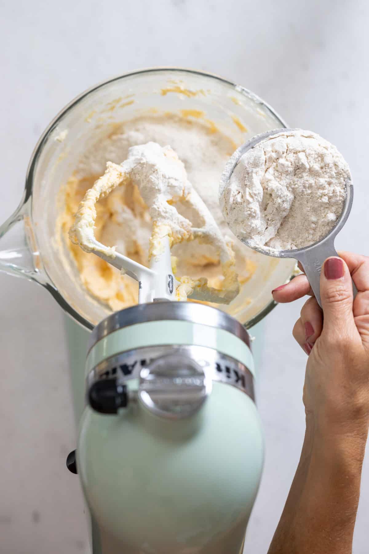 Step 4: Mix in the dry ingredients.