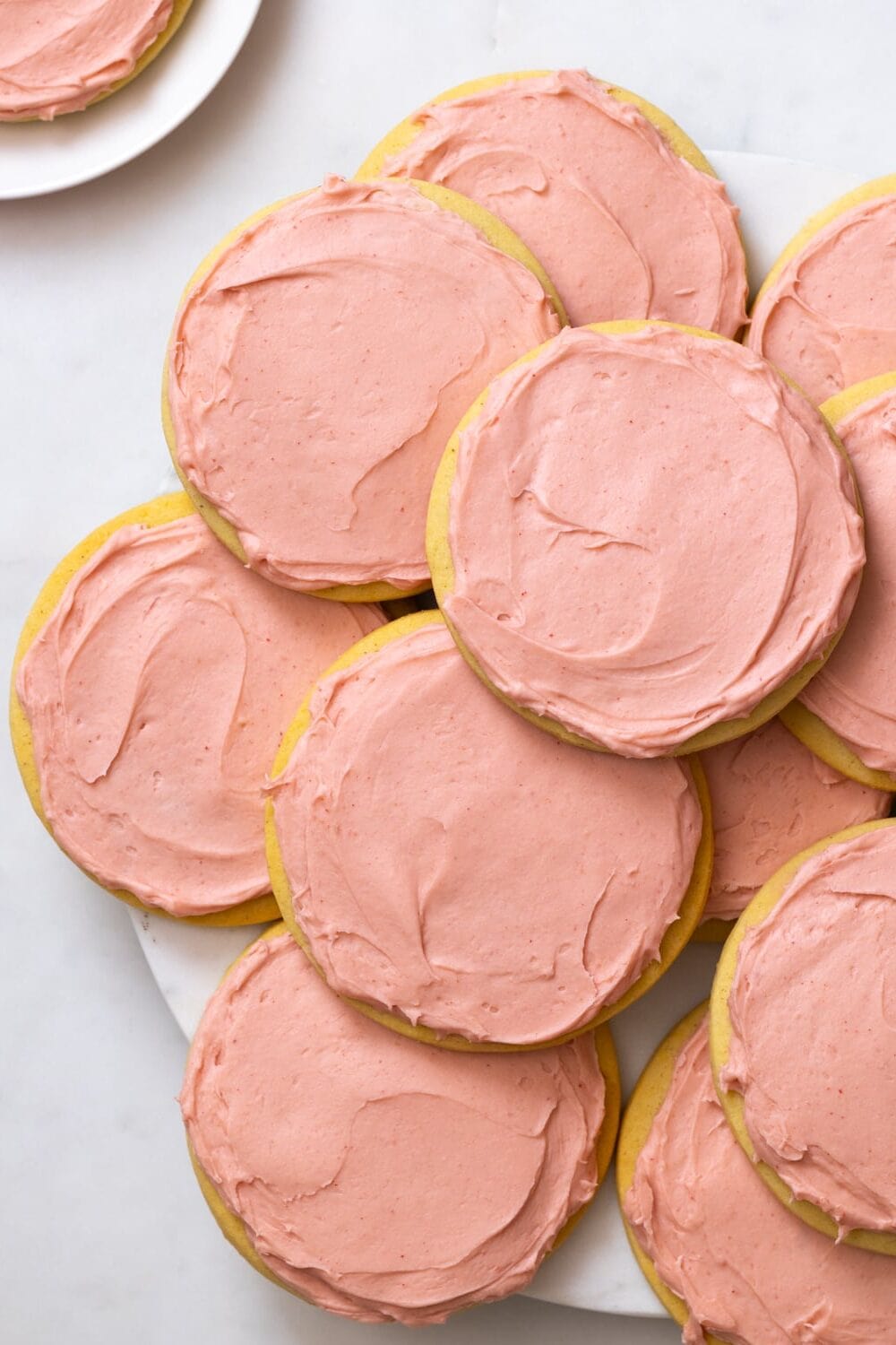 Plate of Pink Cookies