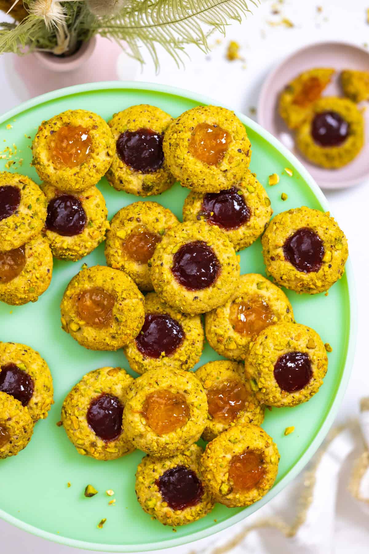 Pistachio Thumbprint Cookies from Baking The Goods