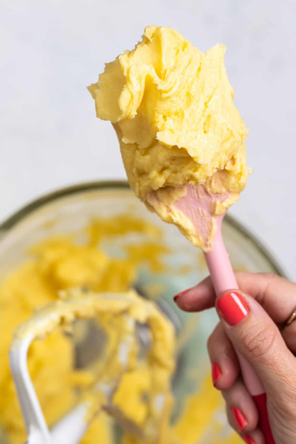 creamed butter and sugar for shortbread cookies