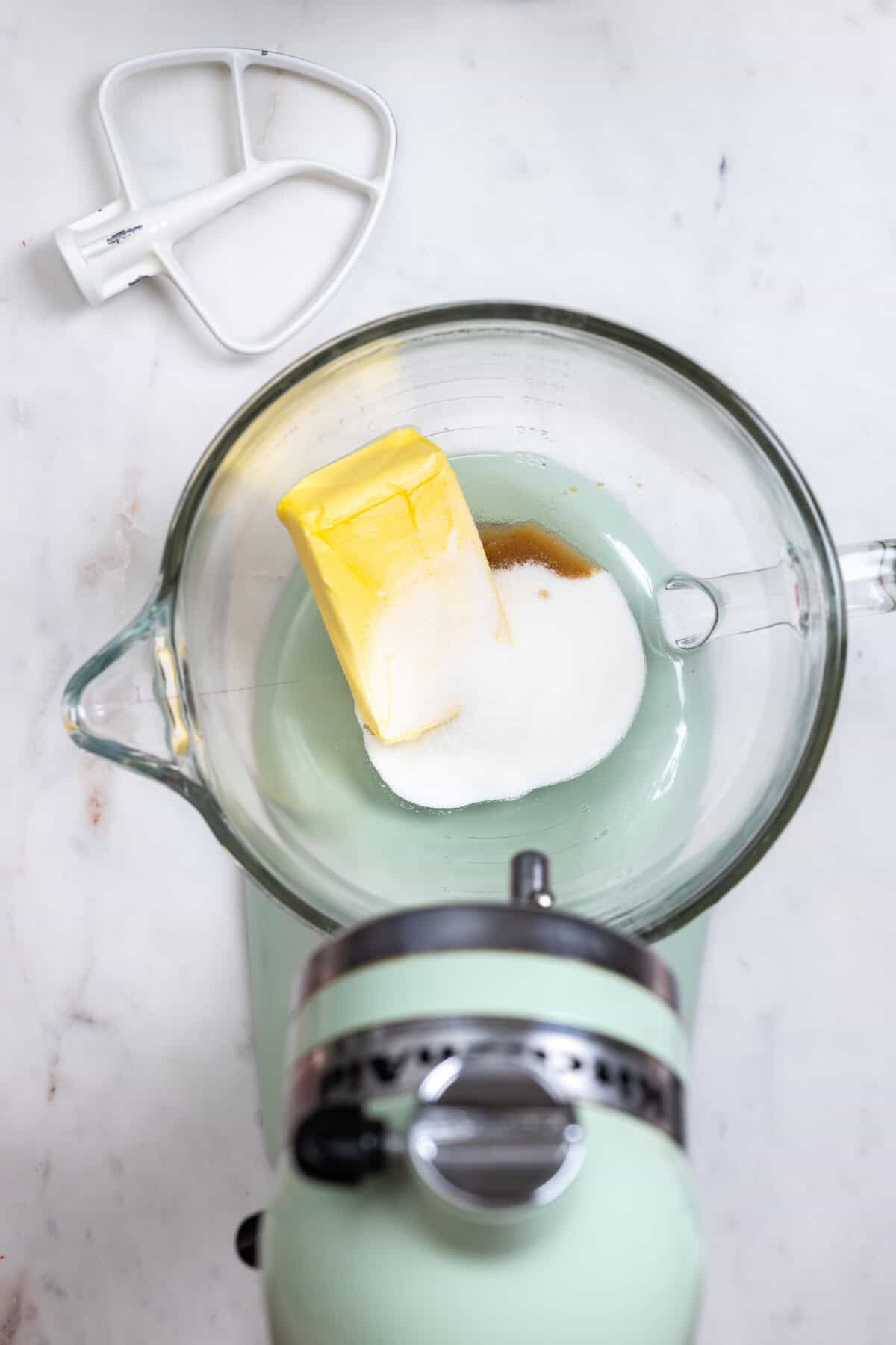 cream butter sugar and vanilla