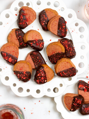 Chocolate Dipped Strawberry Cookies by Baking The Goods