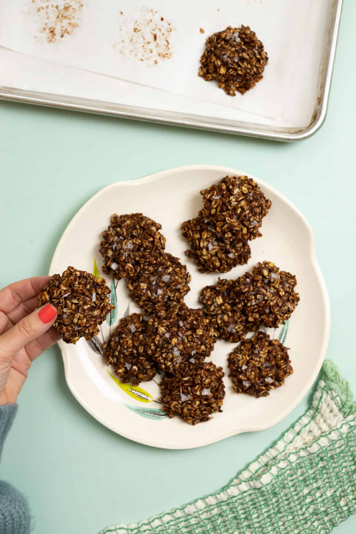 Plateful of Healthy No Bake Cookies
