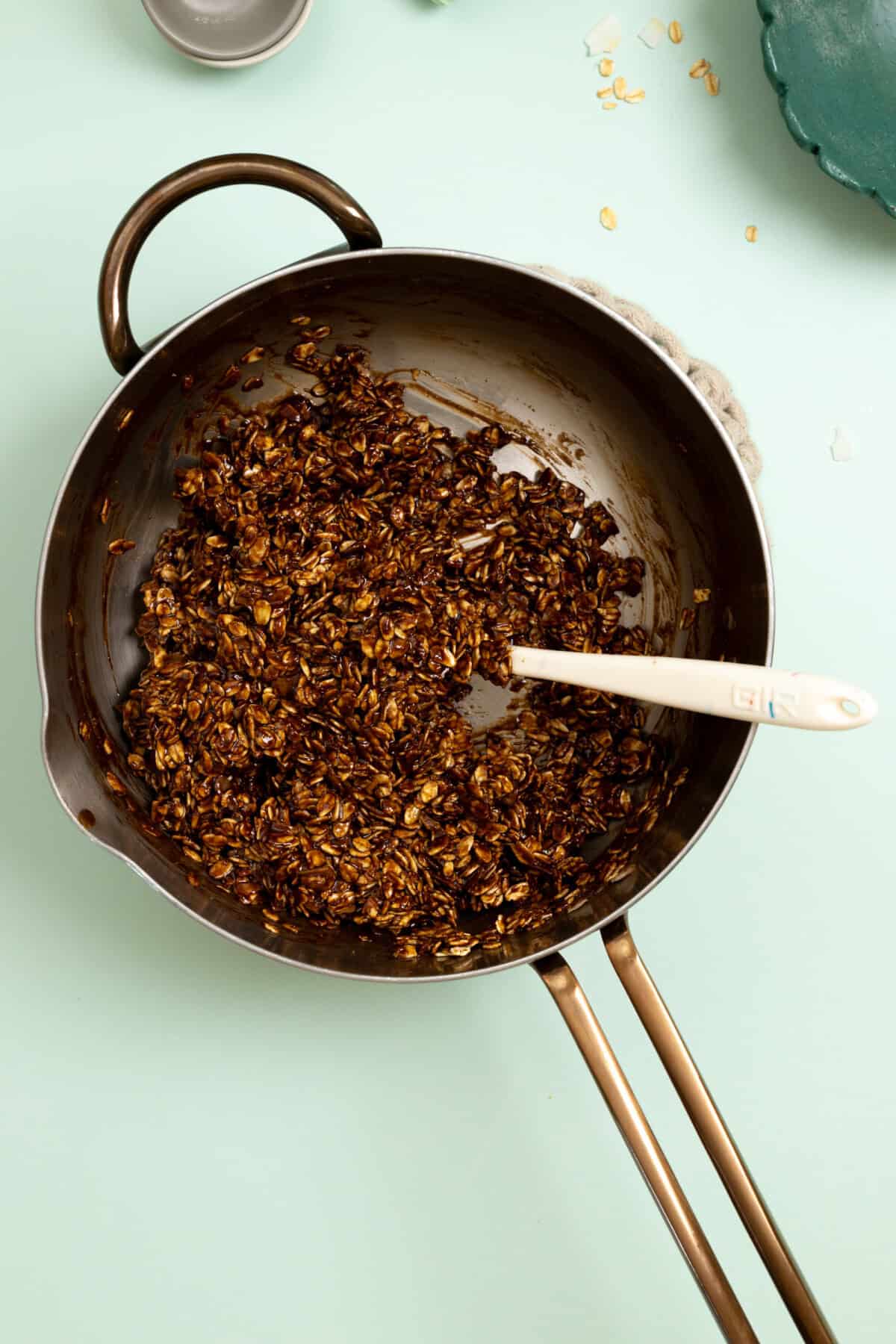 Mix to coat the oats