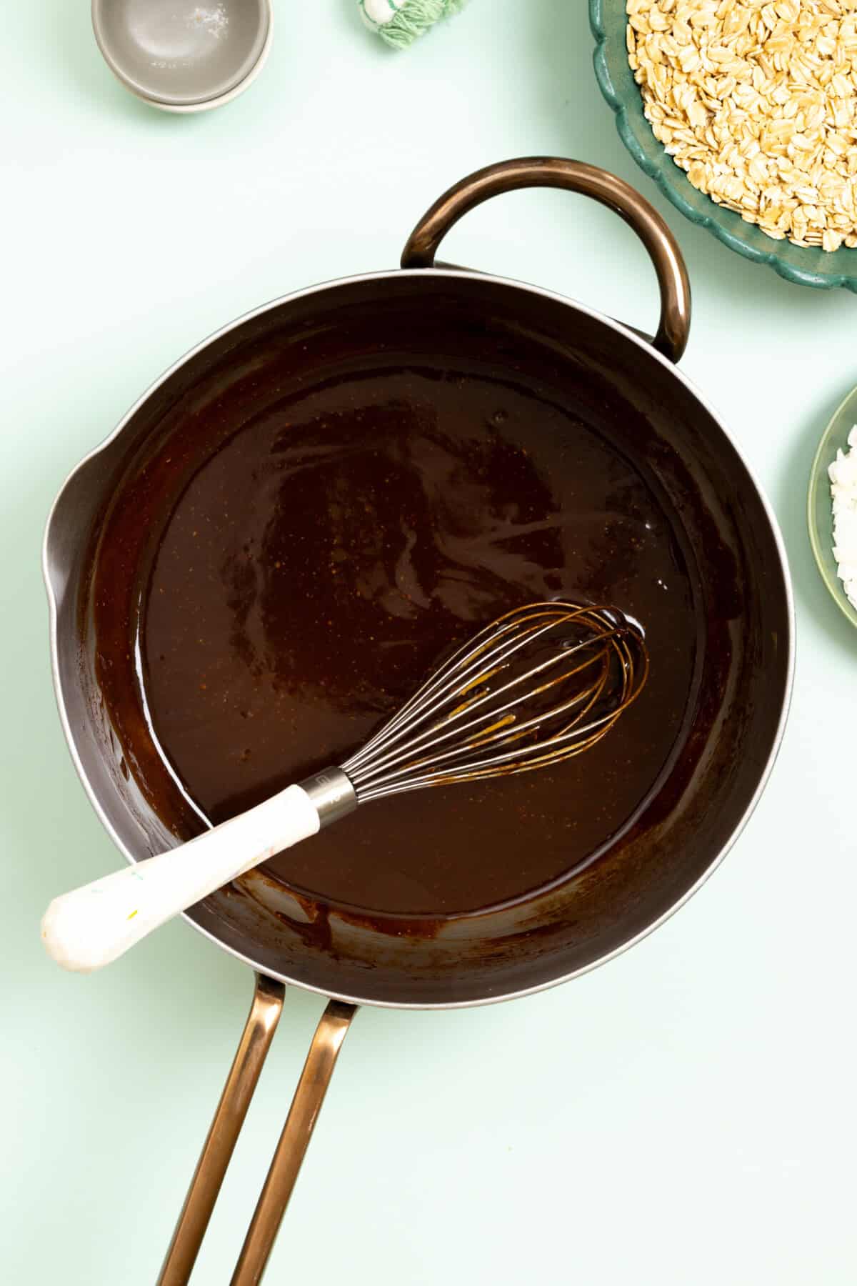 Whisked chocolate peanut butter base