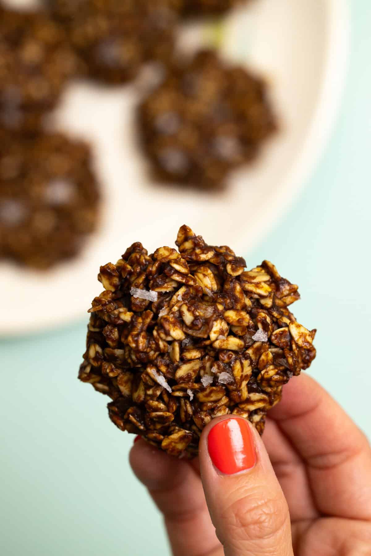 Close up of Healthy No Bake Cookie