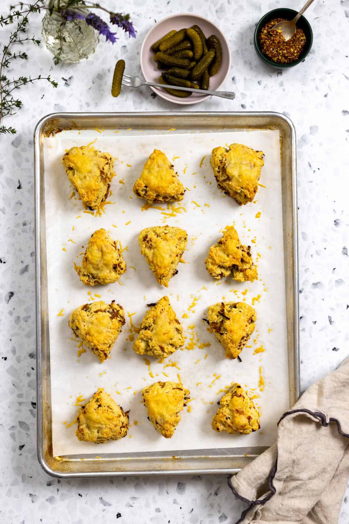 Fresh baked French Onion Scones