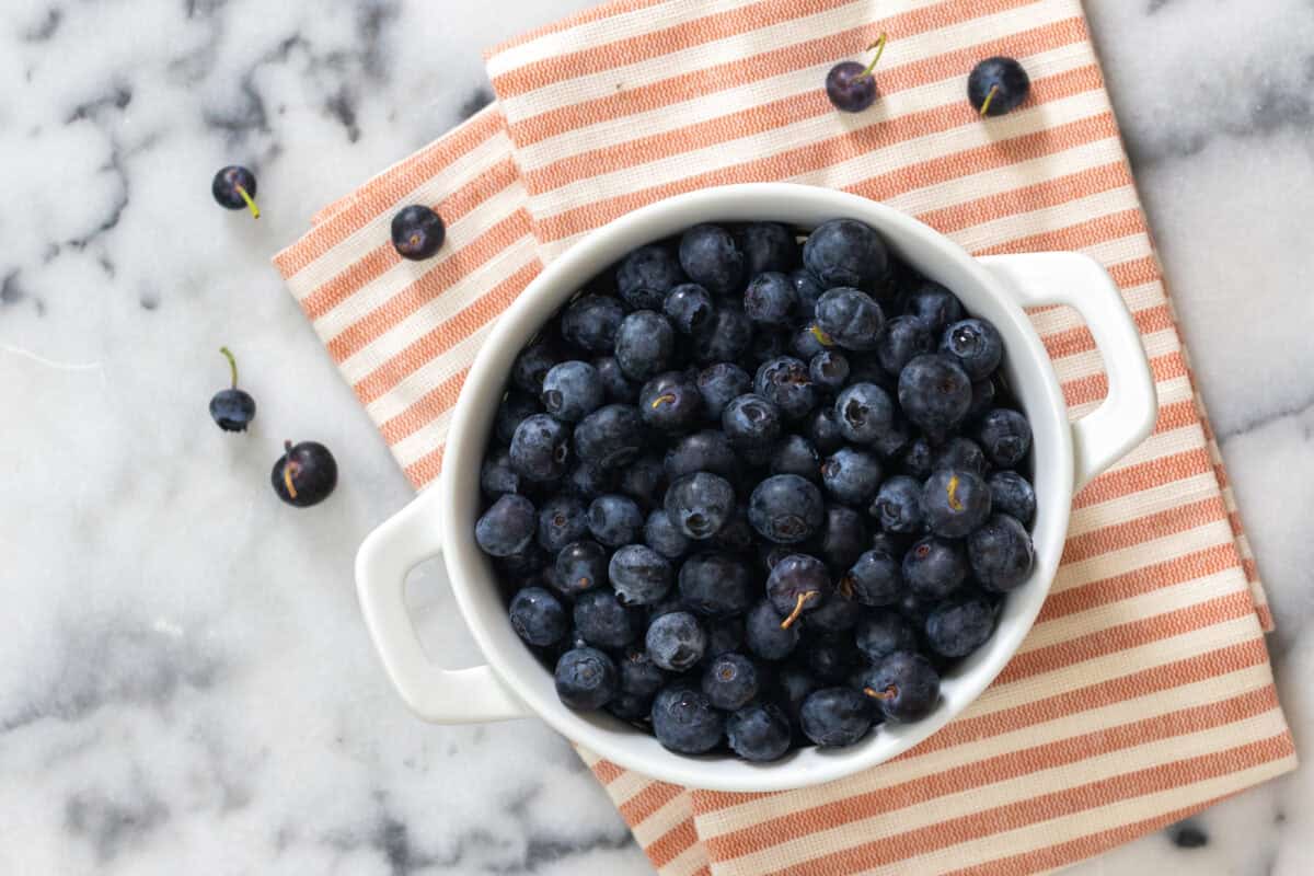Fresh picked California Grown blueberries