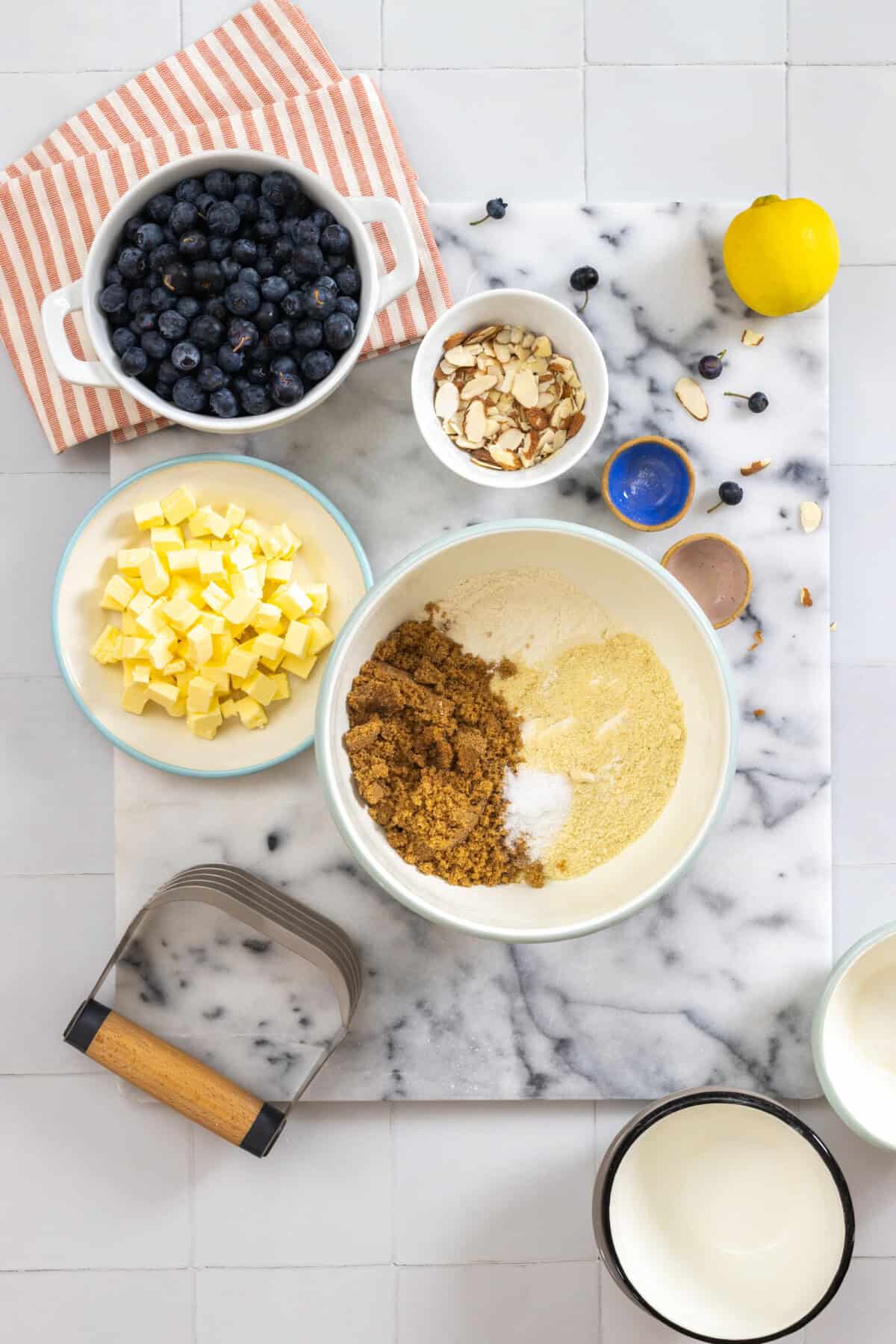 Shortbread Crust and Crumble ingredients