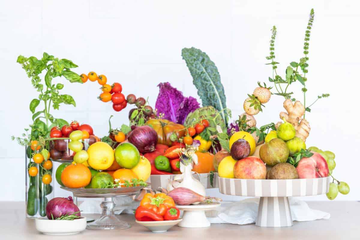 Edible Centerpieces styled by Becky Sue Wilberding for California Grown