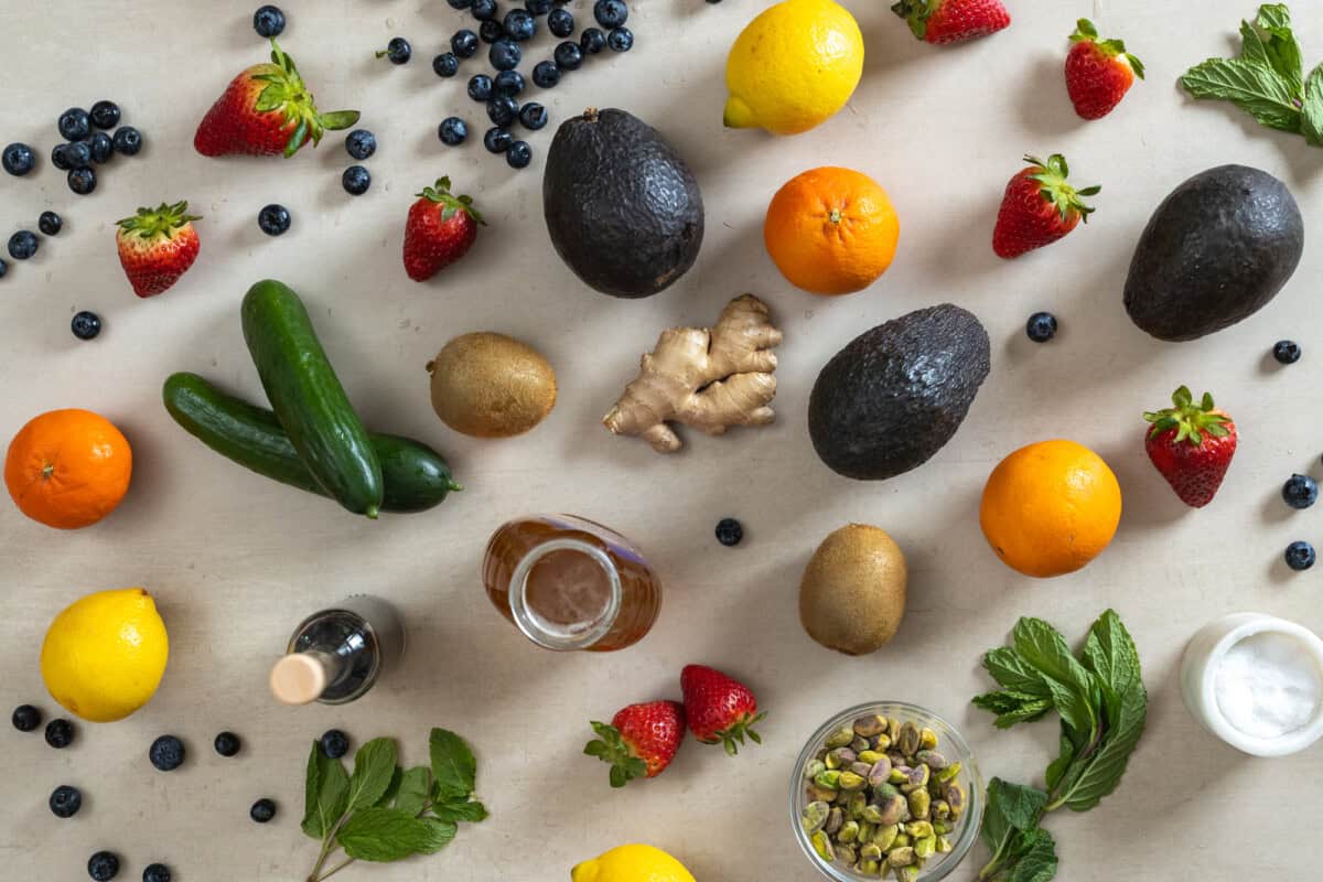 Honey Citrus Avocado Dip ingredients