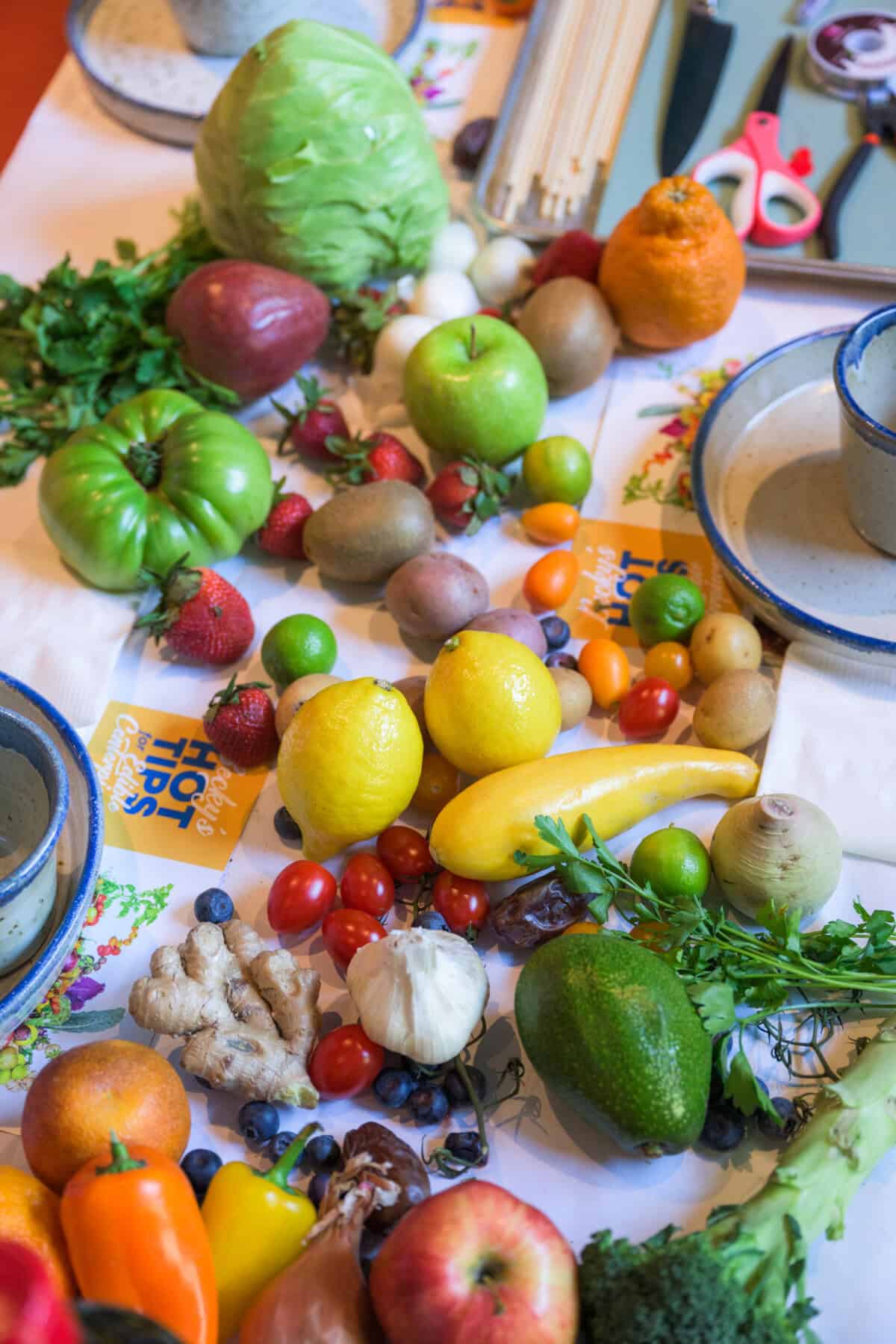 tables for Edible Centerpiece class