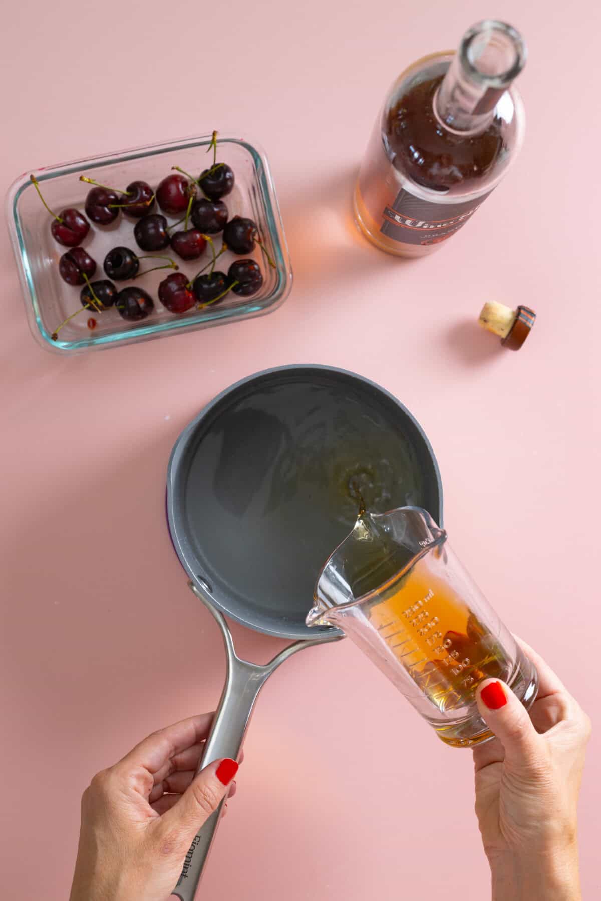 adding brandy to simple syrup