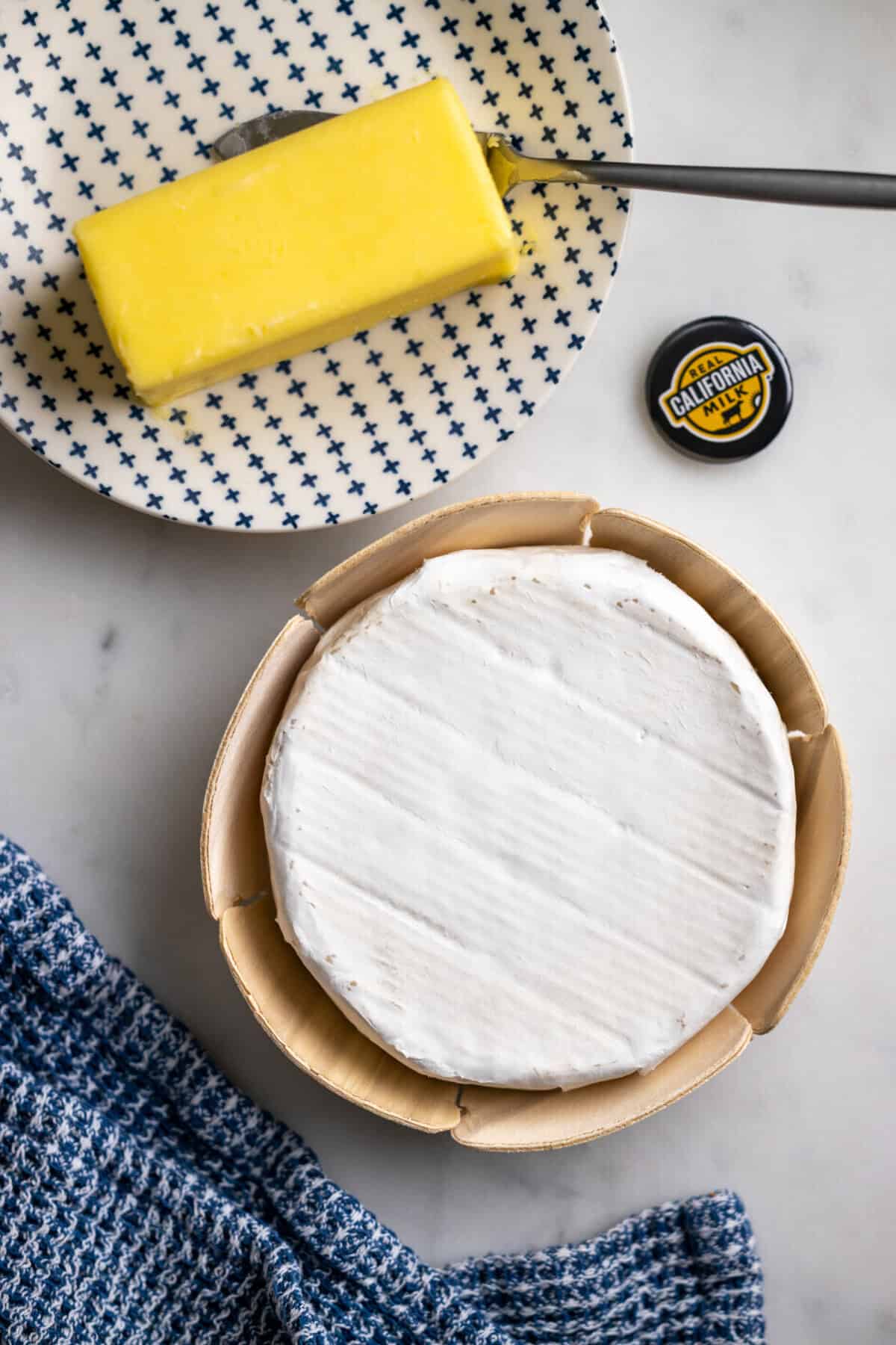 Real California butter and Brie cheese