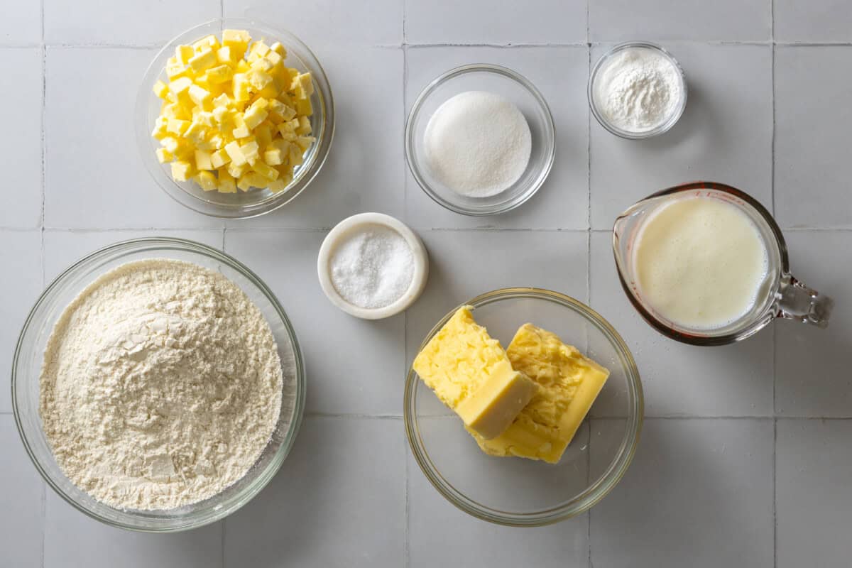 Ingredients for Cheddar Drop Biscuits