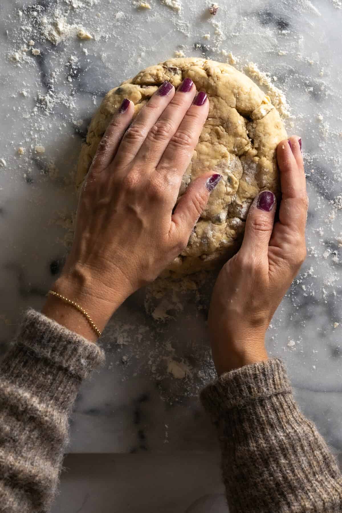 pat scone dough together