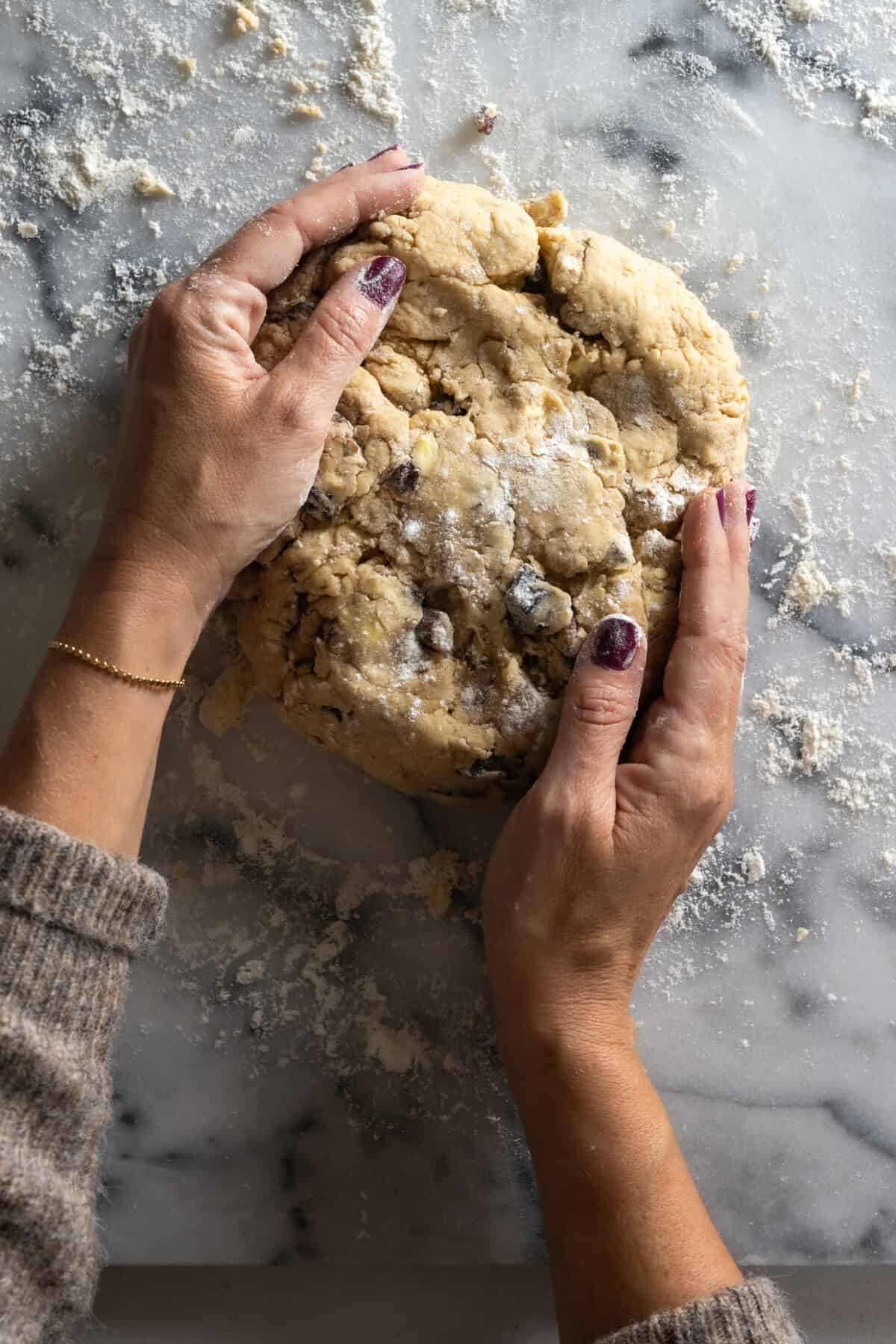 gather scone dough together