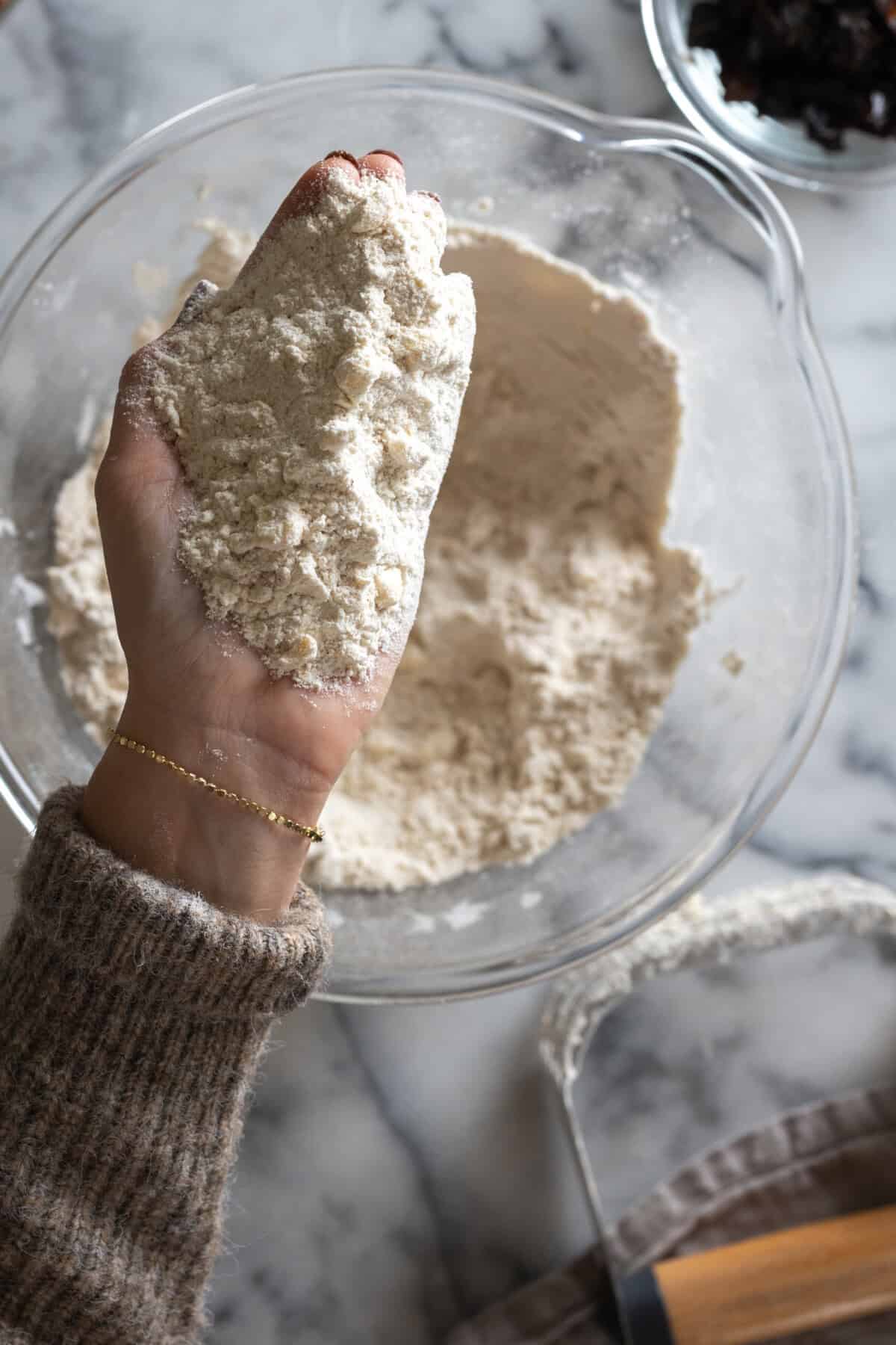 crumbly scone dough
