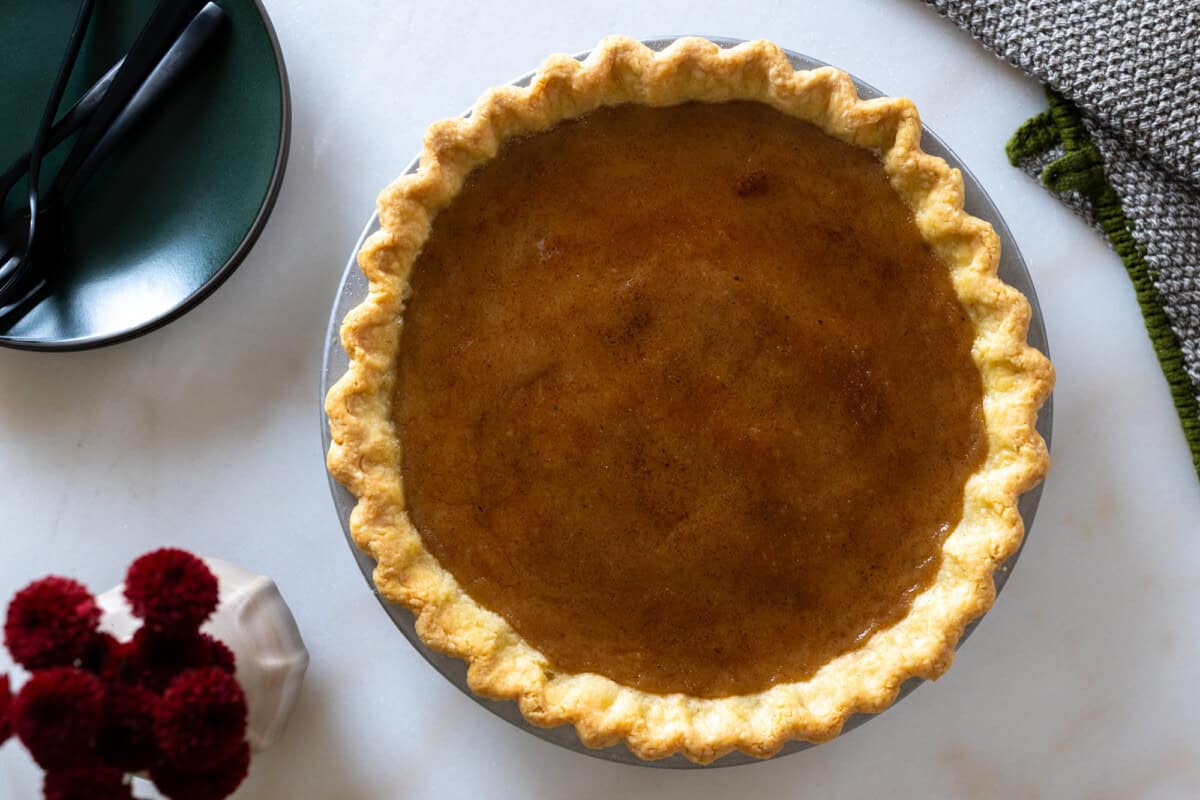 Hot Buttered Rum Sugar Cream Pie