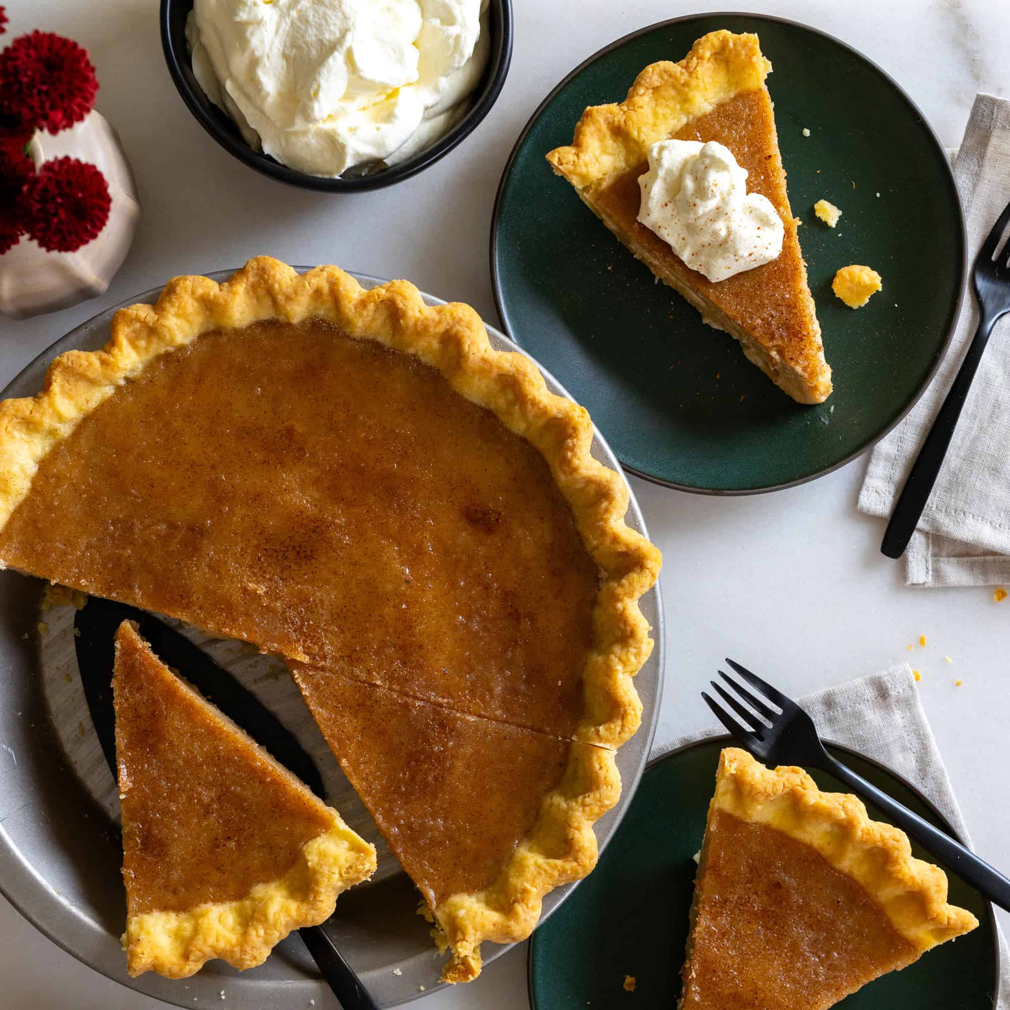 Hot Buttered Rum Sugar Cream Pie by Baking The Goods