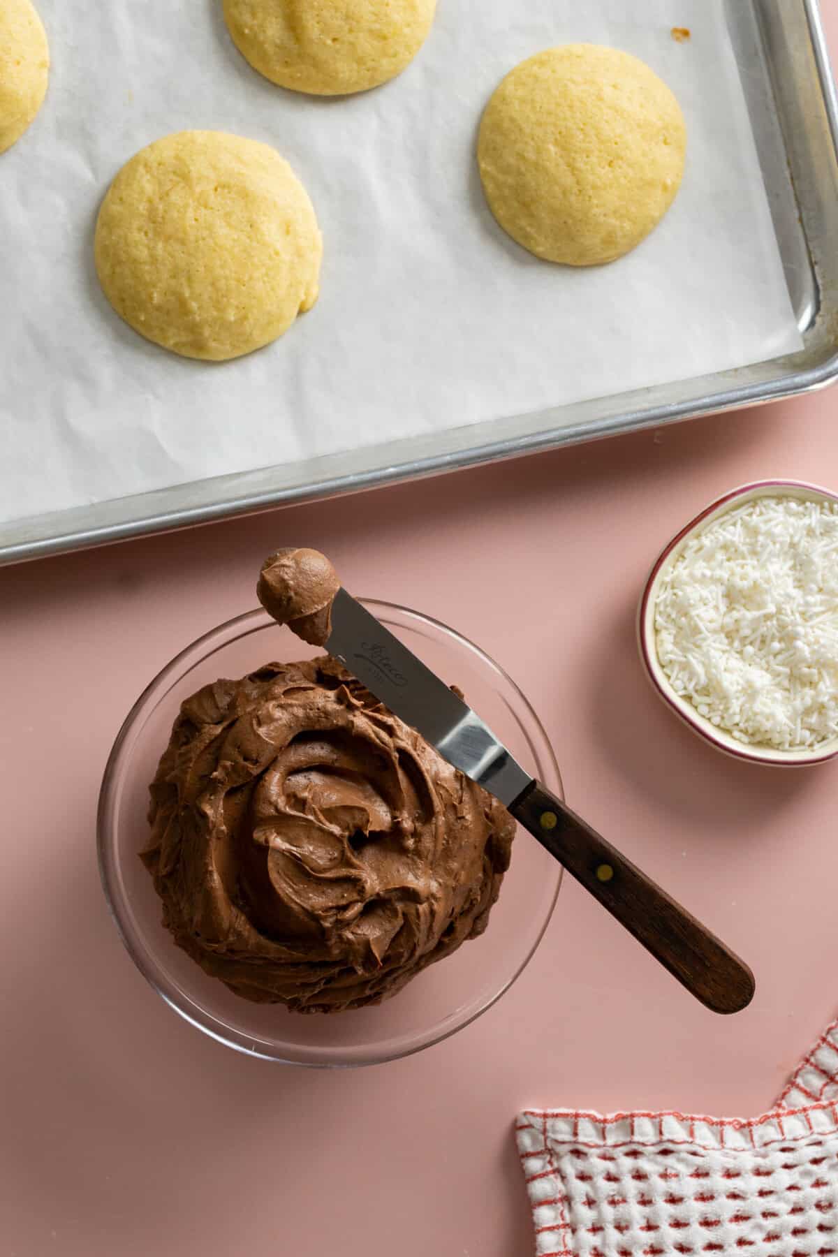 Sour Cream Cookies and Chocolate Frosting