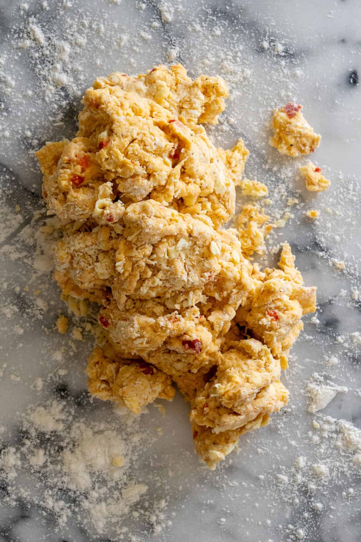 Calabrian Chili Pecorino Honey Scone dough